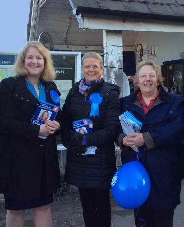 Luisa, Jilly and Wendy on the campaign trail